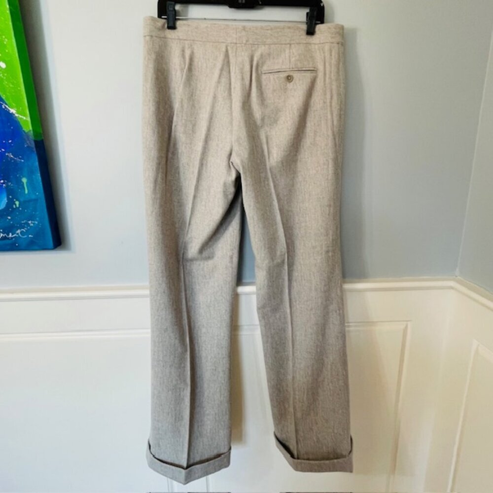 Ralph Lauren Black Label Women's Wool & Cashmere Wide Leg/Flare Pants Gray 10 - Picture 6 of 10